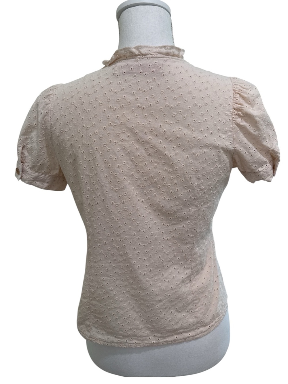 Miss Me Blush Eyelet Ruffle Button-Front Shirt - Picture 4 of 11